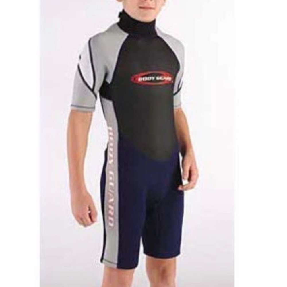 BODY GUARD Juniors Gray Blue Black Blue Shorty Wetsuit. Like New